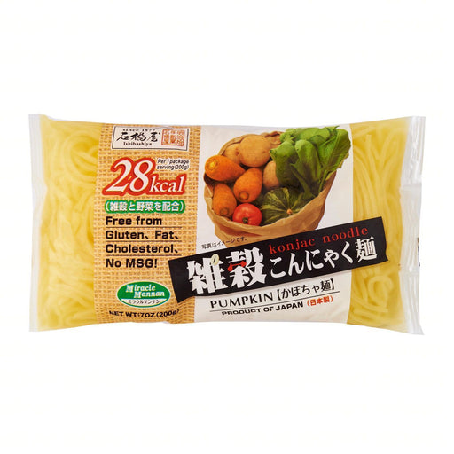 こんにゃくパスタ「かぼちゃ」 Konnyaku Pasta Shirataki Noodle Kabocha (Pumpkin) 200g japanmart.sg 