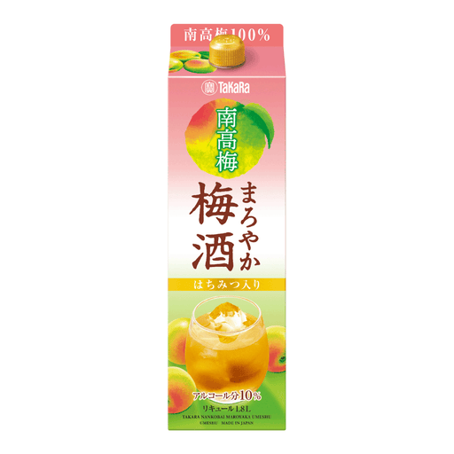 南高梅 まろやか はちみつ入り 梅酒 Takara Soft Texture and Delicious! Nankobai Maroyaka Honey Infused Umeshu Pack 1.8L Honeydaes - Japan Foods Grocery Online 