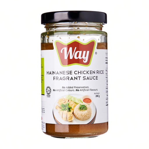 Way Premium Foods Hainanese Chicken Rice Fragrant Sauce No-MSG (Glass Bottle) 200G japanmart.sg 