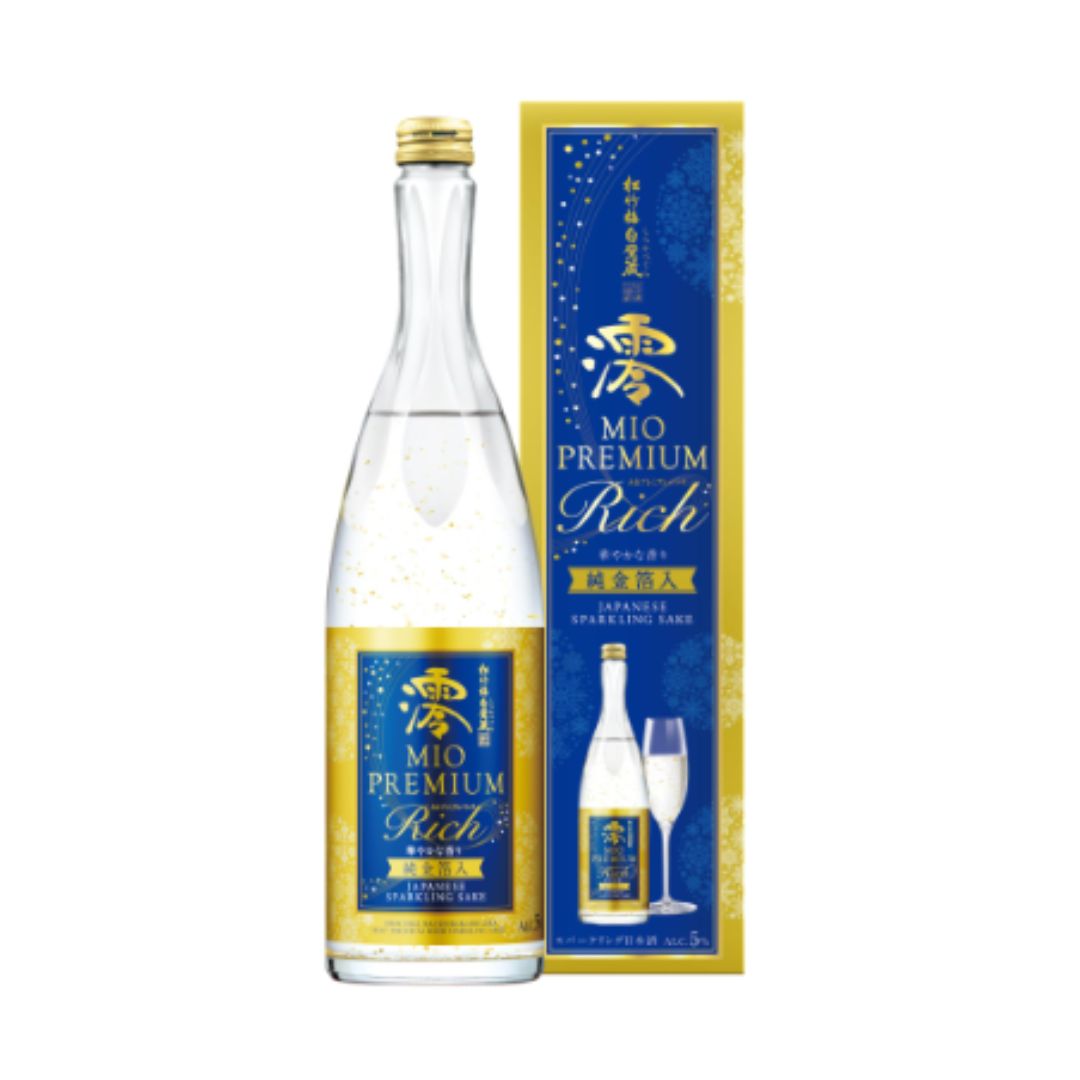 限定品TOKYO PREMIUM SPARKLING SAKE 心 730ml Mio Sparkling Sake Premium Rich Gold Flakes Edition 750ml 5% Glass