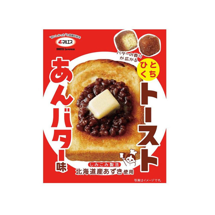 Maruesu Hitokuchi Japanese Red Bean Butter Toast Biscuit 35g Snack