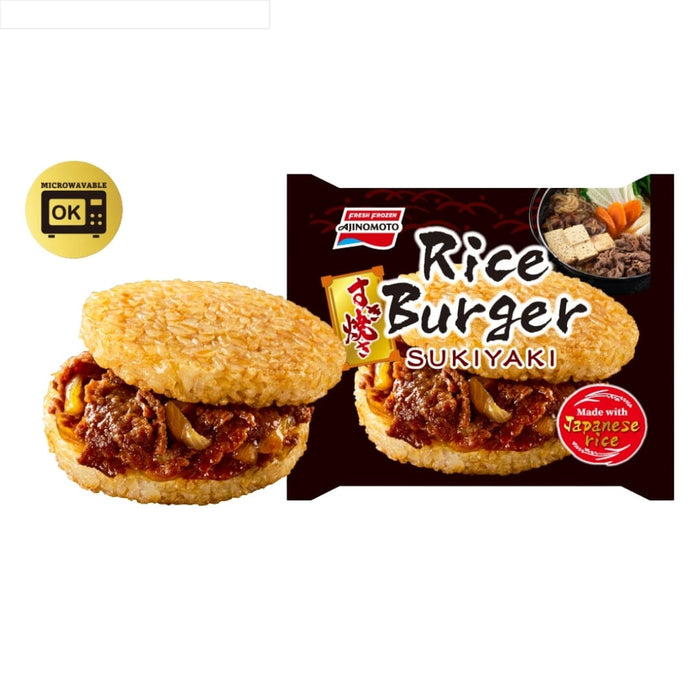 Ajinomoto Microwave Ok Rice Burger Sukiyaki Vegan Ready Meal 1 Burger Pack Food, Beverages & Tobacco Honeydaes - Japan Foods Grocery Online 