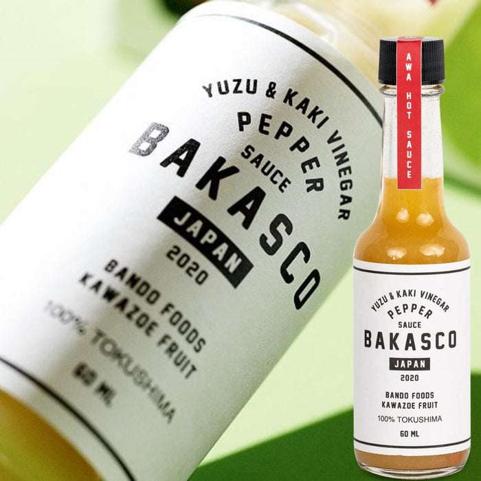 Bakasco Yuzu & Kaki Vinegar Pepper Sauce 60ml Glass Bottle Honeydaes - Japan Foods Grocery Online 