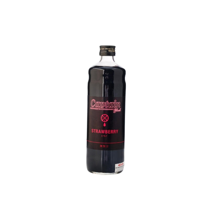 Captain Black Edition Strawberry Japan Cocktail Syrup 600ml Glass Bottle Honeydaes - Japan Foods Grocery Online 