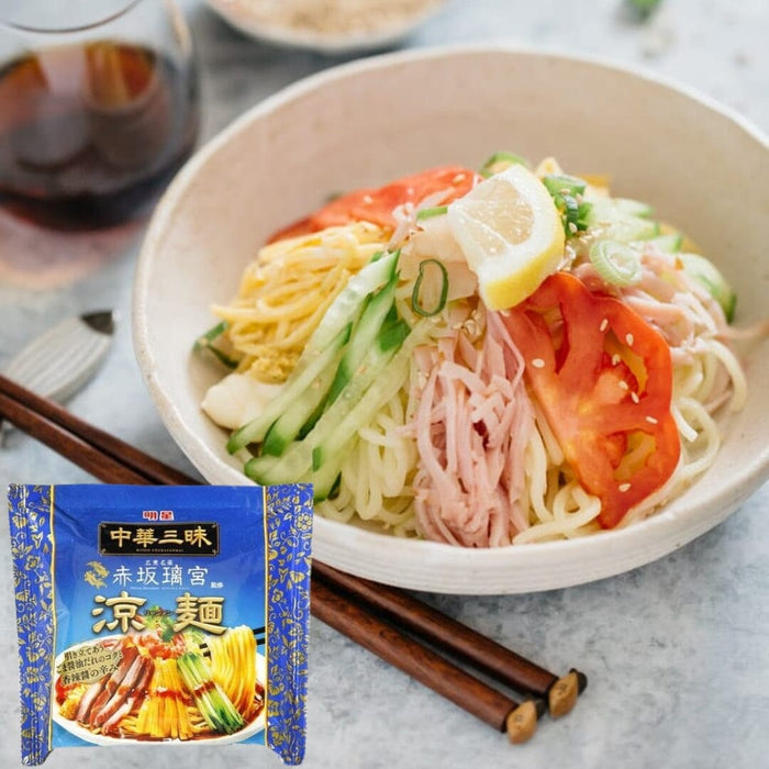 Chuka Zanmai Akasaka Rikyu Hiyashi Chukka 139g Japan Instant Noodle Honeydaes - Japan Foods Grocery Online 