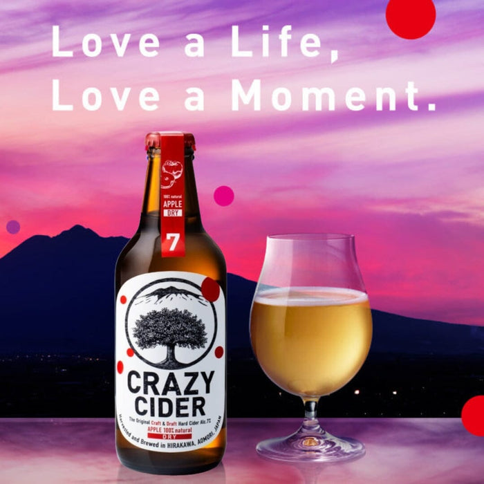 Crazy Apple Cider Dry Edition 330ml 7% Glass Bottle Honeydaes - Japan Foods Grocery Online 