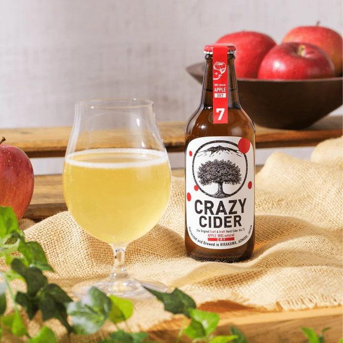 Crazy Apple Cider Dry Edition 330ml 7% Glass Bottle Honeydaes - Japan Foods Grocery Online 