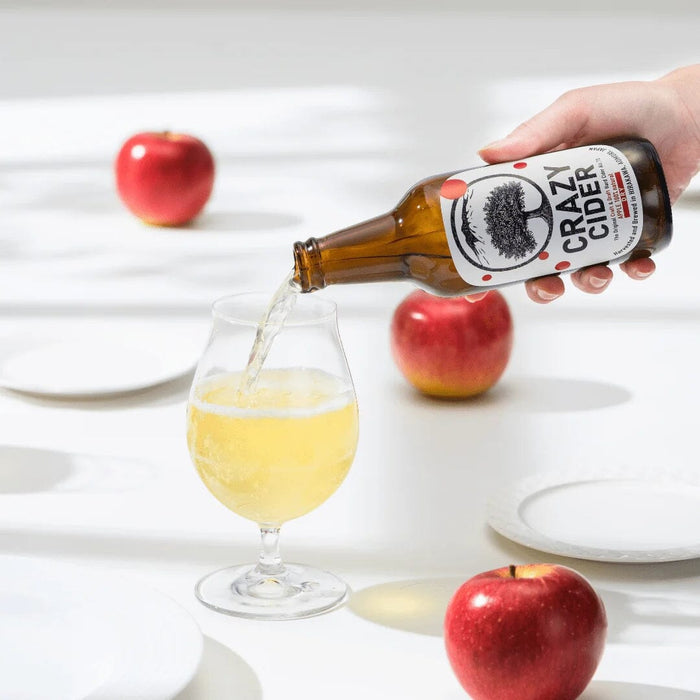 Crazy Apple Cider Dry Edition 330ml 7% Glass Bottle Honeydaes - Japan Foods Grocery Online 