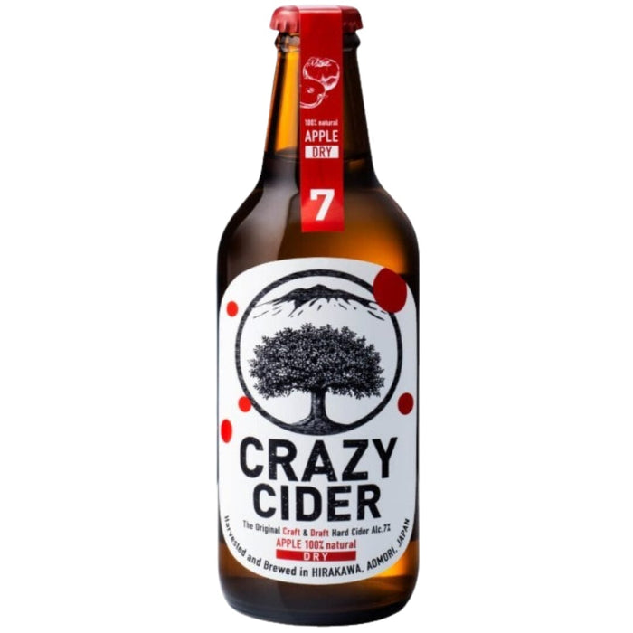 Crazy Apple Cider Dry Edition 330ml 7% Glass Bottle Honeydaes - Japan Foods Grocery Online 