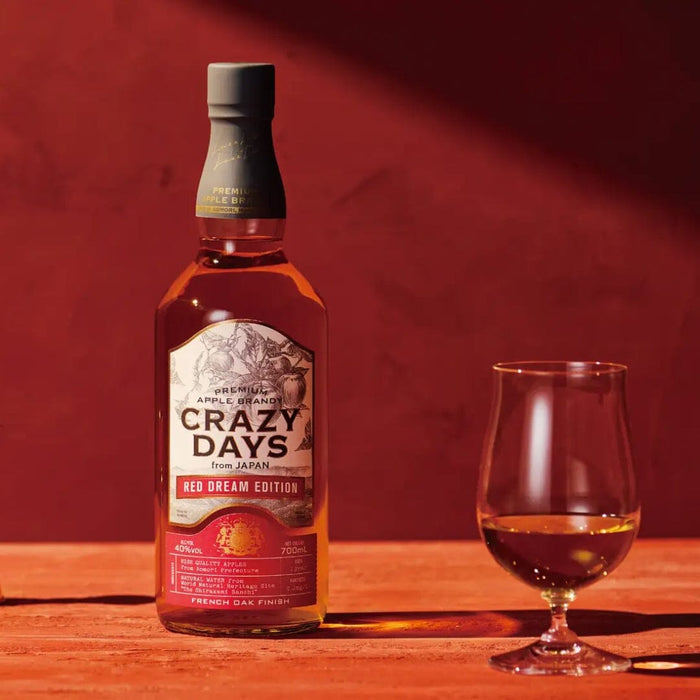 CRAZY DAYS Red Dream Edition Japan Aged Apple Brandy 40% 700ml Bottle With Gift Box Honeydaes - Japan Foods Grocery Online 