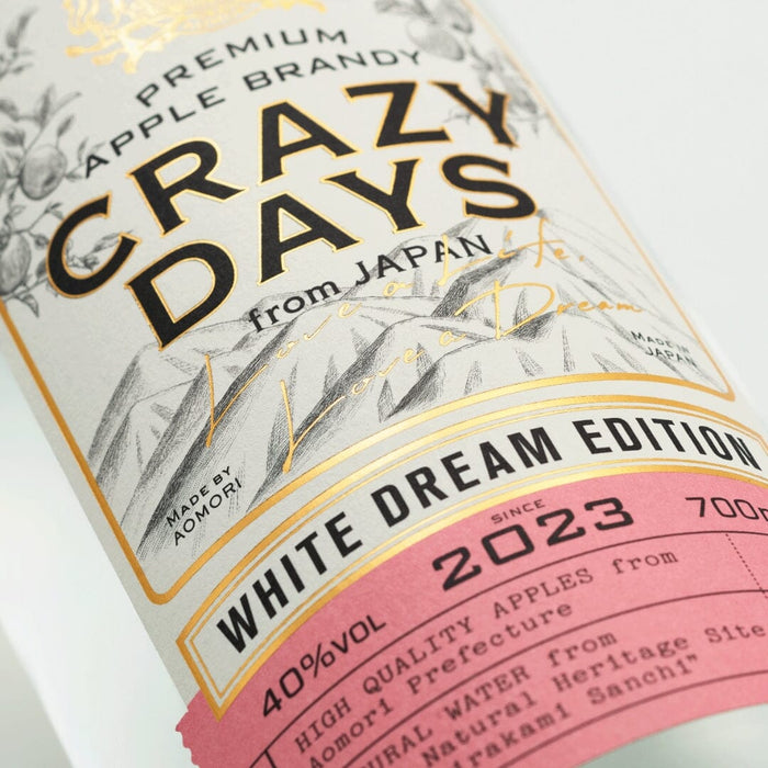 CRAZY DAYS White Dream Edition Japan Apple Brandy 40% 700ml Bottle With Gift Box Honeydaes - Japan Foods Grocery Online 