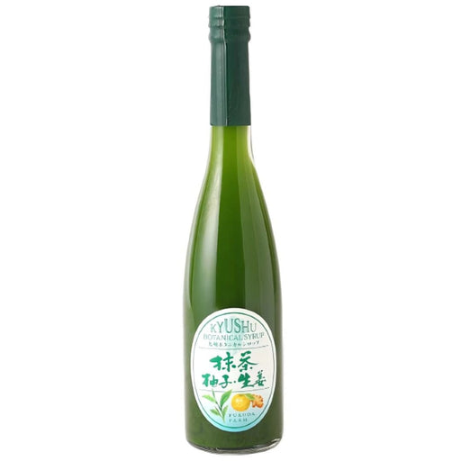 Fukuda Farm Kyushu Botanical Syrup - Matcha Yuzu Ginger 500ml Glass Bottle Honeydaes - Japan Foods Grocery Online 
