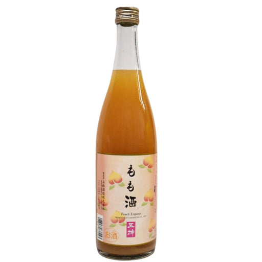 Goshin Momo Sake Peach Liqueur 720ml Glass Bottle Honeydaes - Japan Foods Grocery Online 