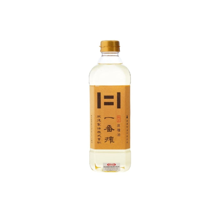 Higo Oil Pure Ichiban Shibori Japan First Press Rapeseed Oil 600g Easy Bottle Honeydaes - Japan Foods Grocery Online 