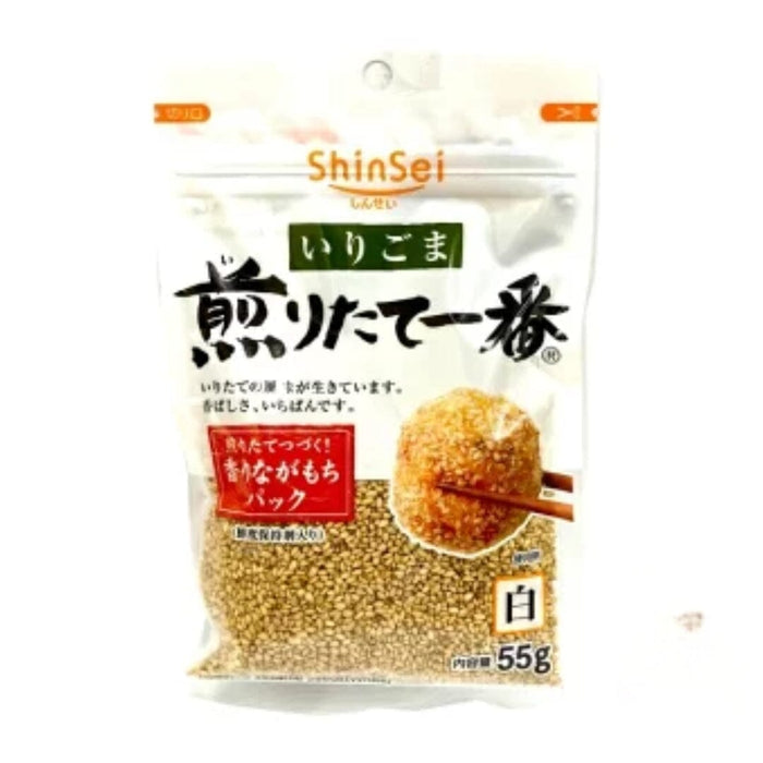 Iri Goma Japan Roasted White Sesame Seeds 55g Easy Resealable Pack Honeydaes - Japan Foods Grocery Online 
