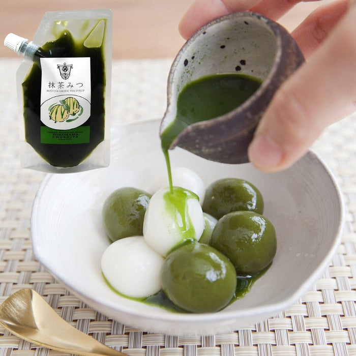 Matcha Mitsu Japan Green Tea Sugar Syrup 200g Tube Honeydaes - Japan Foods Grocery Online 