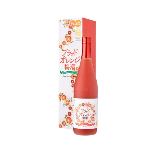 Meimon Sakai Blood Orange Umeshu Plum Wine 720ml Glass Bottle in Gift Box Honeydaes - Japan Foods Grocery Online 