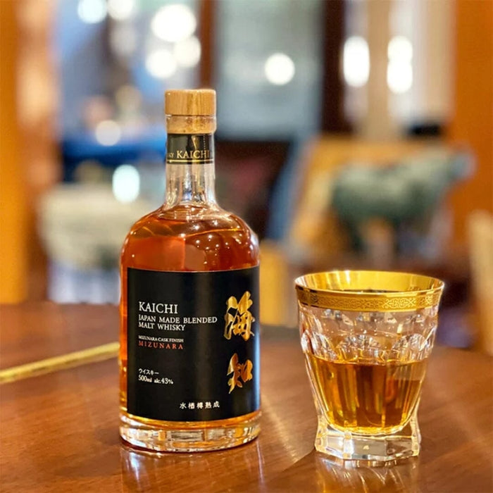 Mizunara Cask Finish Japan Blended Malt Whisky 500ml 43% Bottle Honeydaes - Japan Foods Grocery Online 