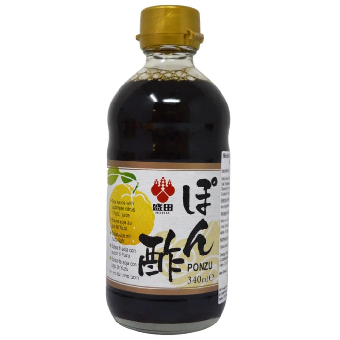 Morita Ponzu Japanese Yuzu Citrus Soy Seasoning 340ml Glass Bottle Honeydaes - Japan Foods Grocery Online 
