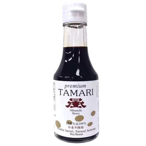 Nihonichi Premium Wooden Barrel Tamari Japan Soy Sauce 150ml Glass Bottle Honeydaes - Japan Foods Grocery Online 