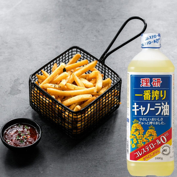 Riken Nosan First Pressed Canola Rapeseed Oil 1L Japan Easy Handle Bottle Honeydaes - Japan Foods Grocery Online 