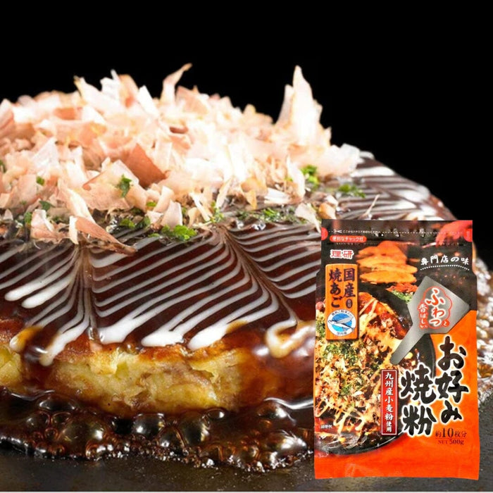 Riken Nosan Japan Okonomiyaki Flour 500g Easy Resealable Pack Honeydaes - Japan Foods Grocery Online 