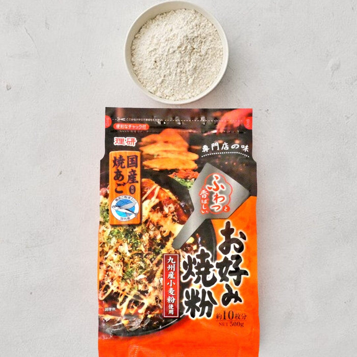 Riken Nosan Japan Okonomiyaki Flour 500g Easy Resealable Pack Honeydaes - Japan Foods Grocery Online 