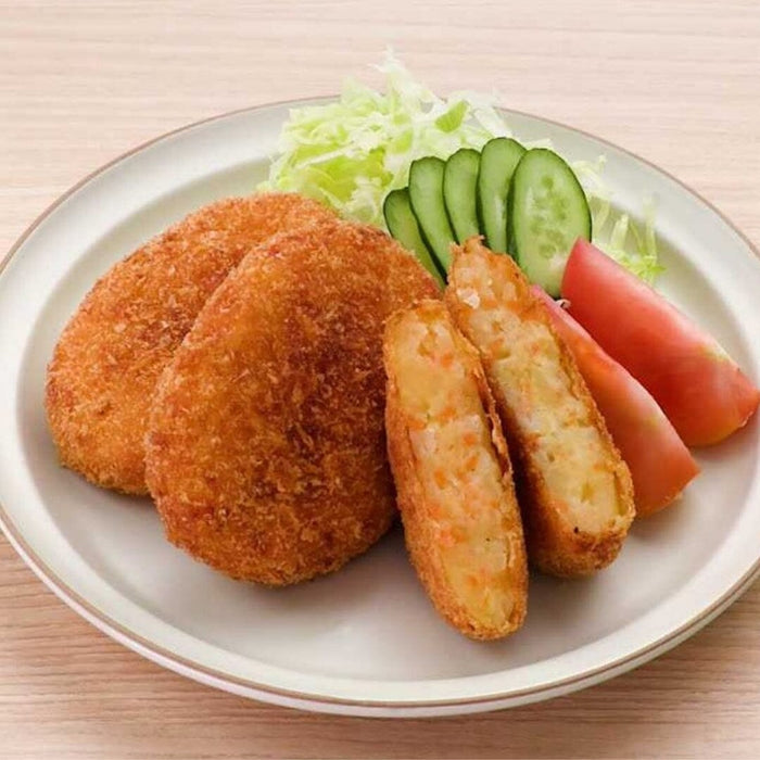 SAKUTTO UMAJAGA Potato Croquettes (70g x 16 pcs) Japan Family Pack Size Vegetable Flavor Honeydaes - Japan Foods Grocery Online 