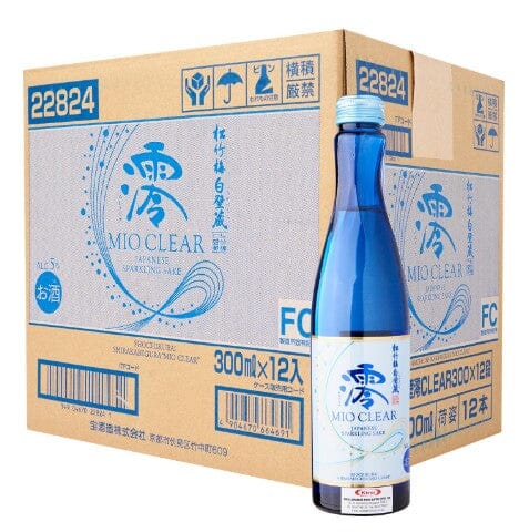 Takara Mio Sparkling Sake - New MIO CLEAR Edition Party Box 5% (Case x 12 Btl x 300ml) Honeydaes - Japan Foods Grocery Online 