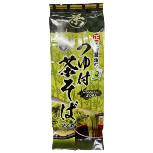 Tanaka Japanese Green Tea Cha Soba Noodle With Sauce Pack (2 Servings) 300g japanmart.sg 