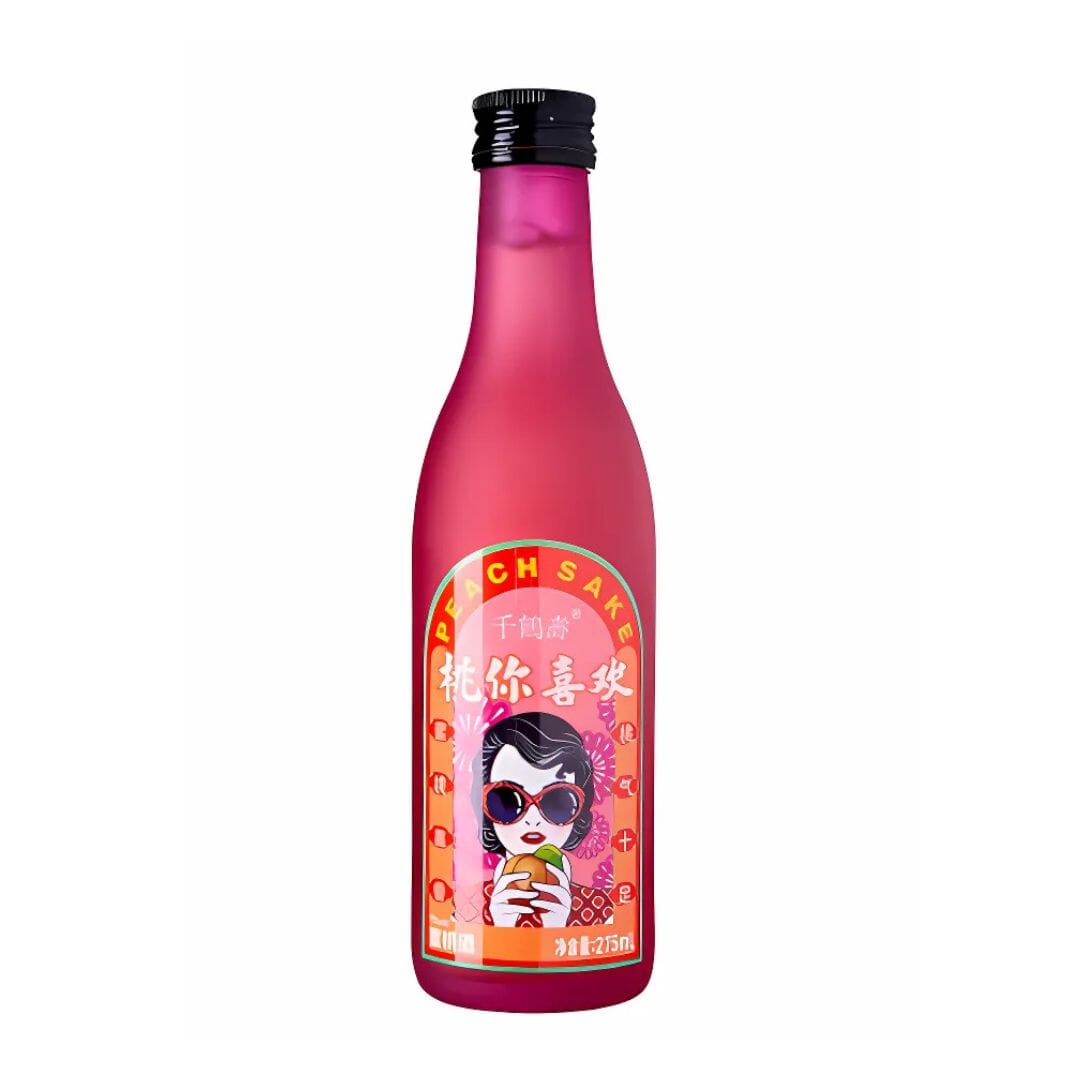 桃你喜欢 Chinese Peach Sake 275ml Glass Bottle — Honeydaes - Japan