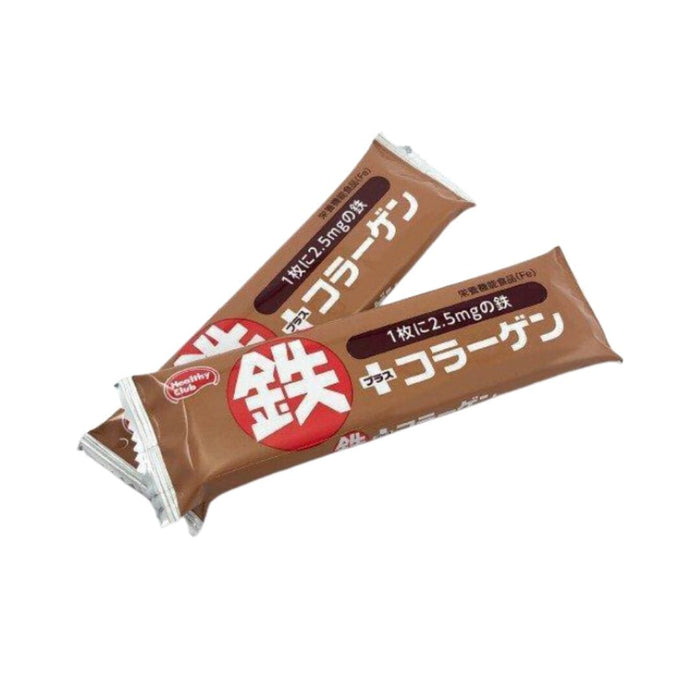 鉄 +コラーゲン ココア味ウエハース Healthy Club Iron Chocolate Wafers (40pcs) Honeydaes - Japan Foods Grocery Online 