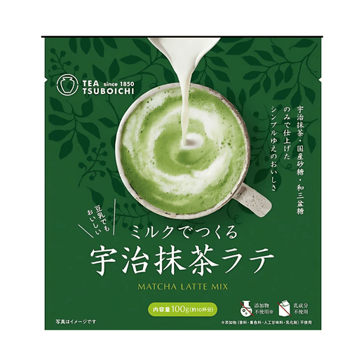 Tsuboichi Japan Matcha Latte Mix Powder 100g Resealable Pack Food, Beverages & Tobacco Honeydaes - Japan Foods Grocery Online 