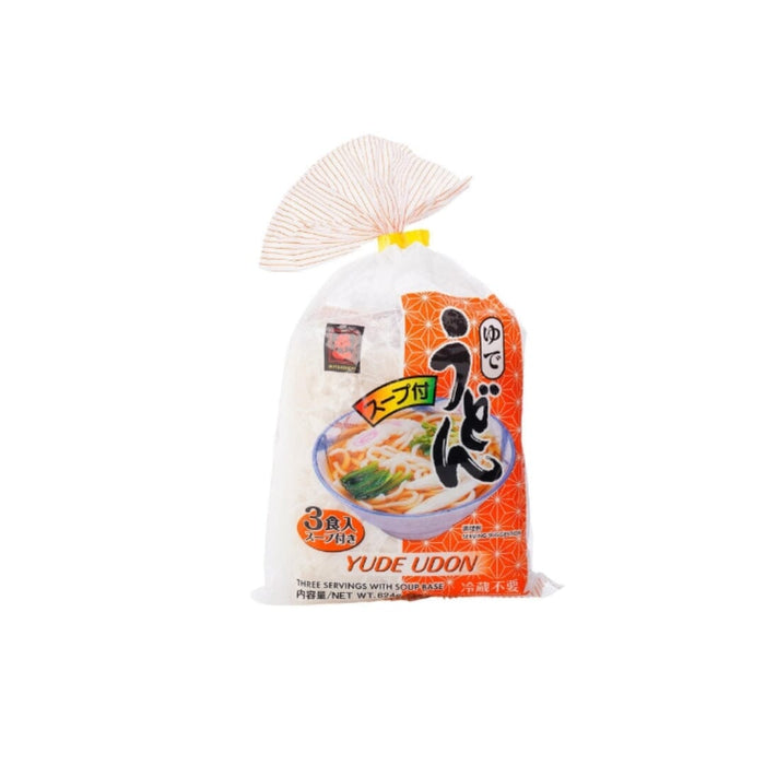 Yude Udon Noodles 3 Servings with Soup 624g Pack Honeydaes - Japan Foods Grocery Online 