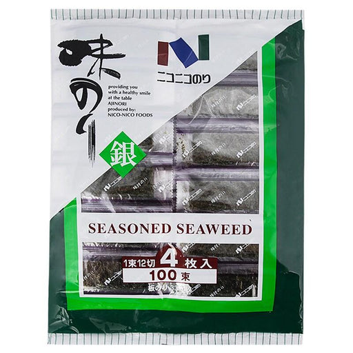 Ajinori Seasoned Japanese Seaweed Snack (100 Packs X 4 Sheets) japanmart.sg 