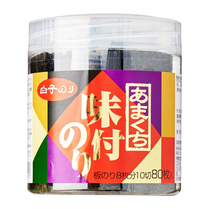 Ajitsukenori Seasoned Japanese Nori Seaweed Strips Snack 80Pcs - Amakuchi japanmart.sg 