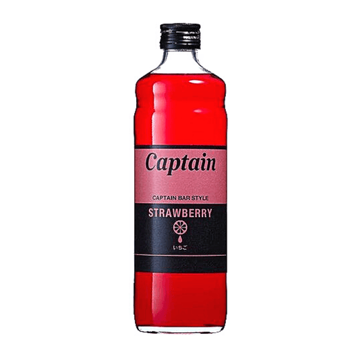 Captain Japan Cocktail Syrup - STRAWBERRY 600ml Glass Bottle Honeydaes - Japan Foods Grocery Online 