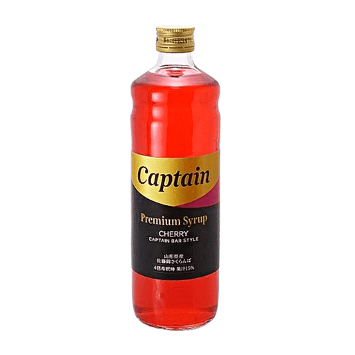 Captain Premium Japan Cocktail Syrup - CHERRY 600ml Glass Bottle Honeydaes - Japan Foods Grocery Online 