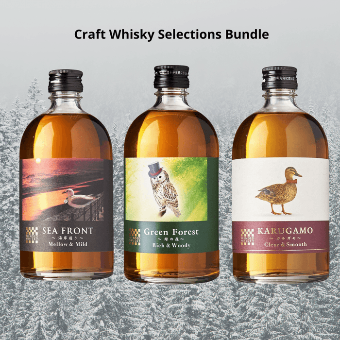 Craft Whisky Selections Japanese Whisky ( 3 Types Japanese Whisky ) 3Bottles x 500ml Honeydaes - Japan Foods Grocery Online 