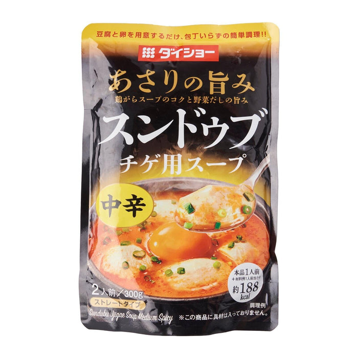 Daisho Gochujang Tasty Asari Clams Soup Base for Sundubu Japanese Korean Style 300g Pack Medium Hot Honeydaes - Japan Foods Grocery Online 