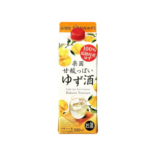 EASY DRINKING! Kiyosu Sakura RAKUEN Yuzushu Japan Fruit Liqueur Pack 500ml 8% Alcohol japanmart.sg 