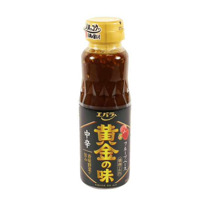 Ebara Ogon No Aji Fruits Base Yakiniku Bbq Sauce Chukara (Medium Hot) 210g Honeydaes - Japan Foods Grocery Online 