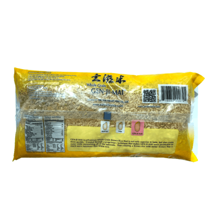 GEN-JI-MAI Premium Medium Whole Grain Soft Genmai Brown Rice 1kg (Small Cook Easy Package) Honeydaes - Japan Foods Grocery Online 