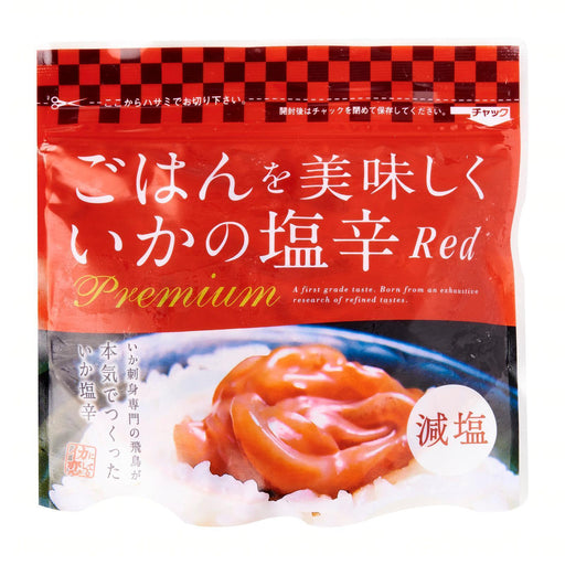 ごはんを美味しく イカの塩辛 Ika Shiokara Premium [Red] Less Salt Japanese Seasoned Frozen Squid 200g japanmart.sg 