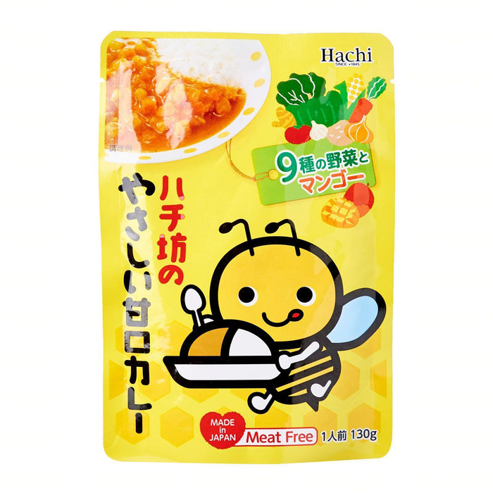 ハチ坊のやさしい甘口カレー Hachi Yasai Amakuchi Vegetable Ready To Eat Curry Sauce Pack 130g japanmart.sg 