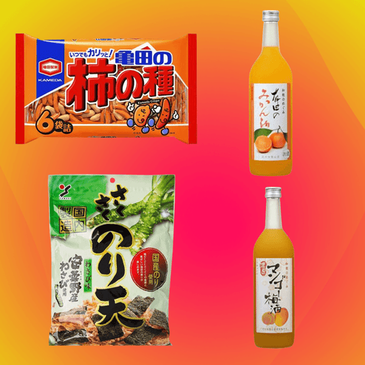 Honeydaes Fruit Liquor and Snacks Bundle (Two 720ml Fruit Liquor + 2 Snacks) Honeydaes - Japan Foods Grocery Online 