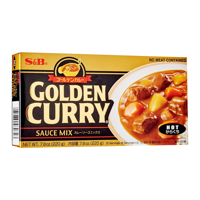 「黄金の香り」エスビー食品『ゴールデンカレー』S&B Golden Curry Hot 220G japanmart.sg 