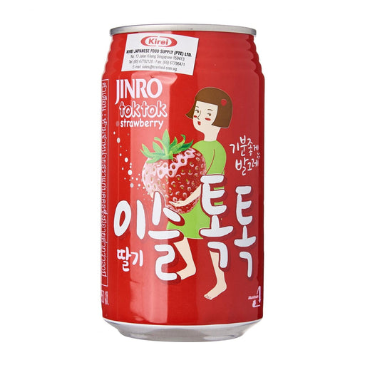 いちごチューハイ JINRO JAPAN Tok Tok Strawberry Soju Canned Chu-Hi Beverage 350ml Can 3% japanmart.sg 