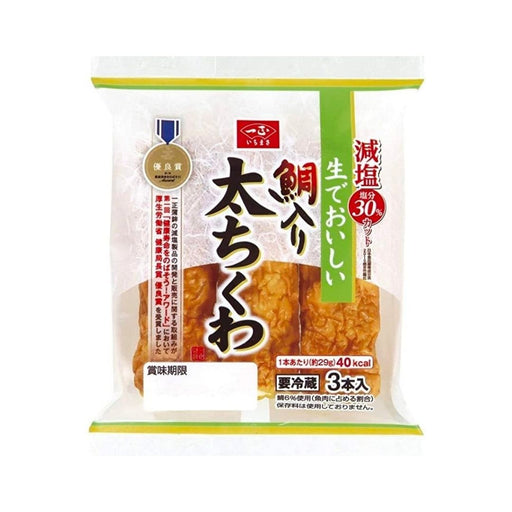 Ichimasa Tai Iri Futo Chikuwa Japanese Premium Fish Cake 29g (Genen Less Salt Type) Honeydaes - Japan Foods Grocery Online 