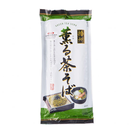 Itomen Banshu Cha Soba Japanese Green Tea Buckwheat Noodle Pack 250g Honeydaes - Japan Foods Grocery Online 